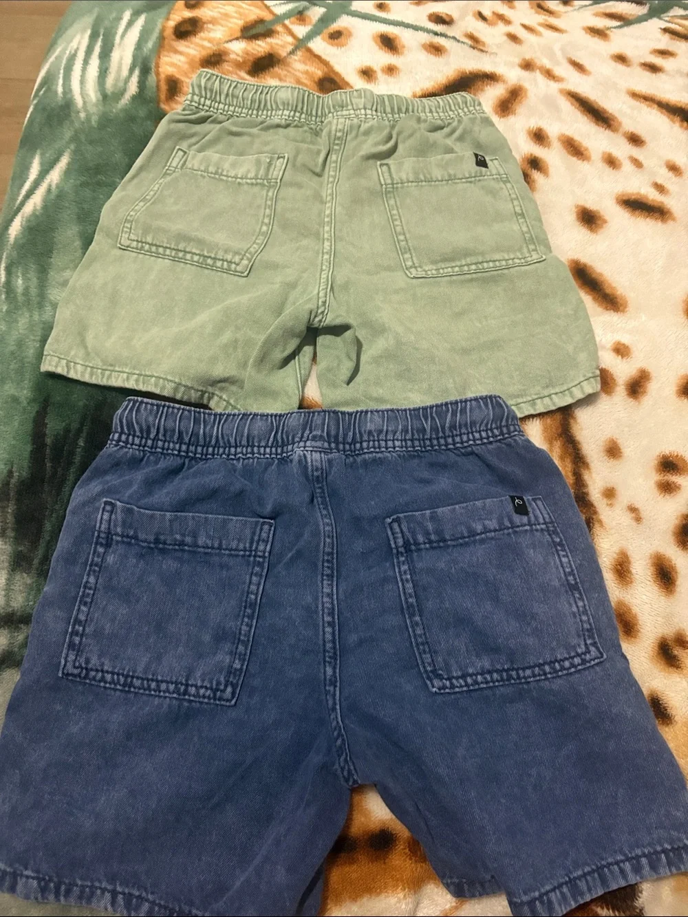 Bundle of (2) Boy Pull-On Shorts - Green and Blue 💚💙